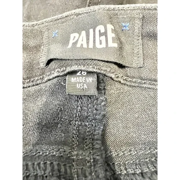 Paige Size 28 Verdugo Ankle Skinny Jeans in Black Overdye - Picture 3 of 5